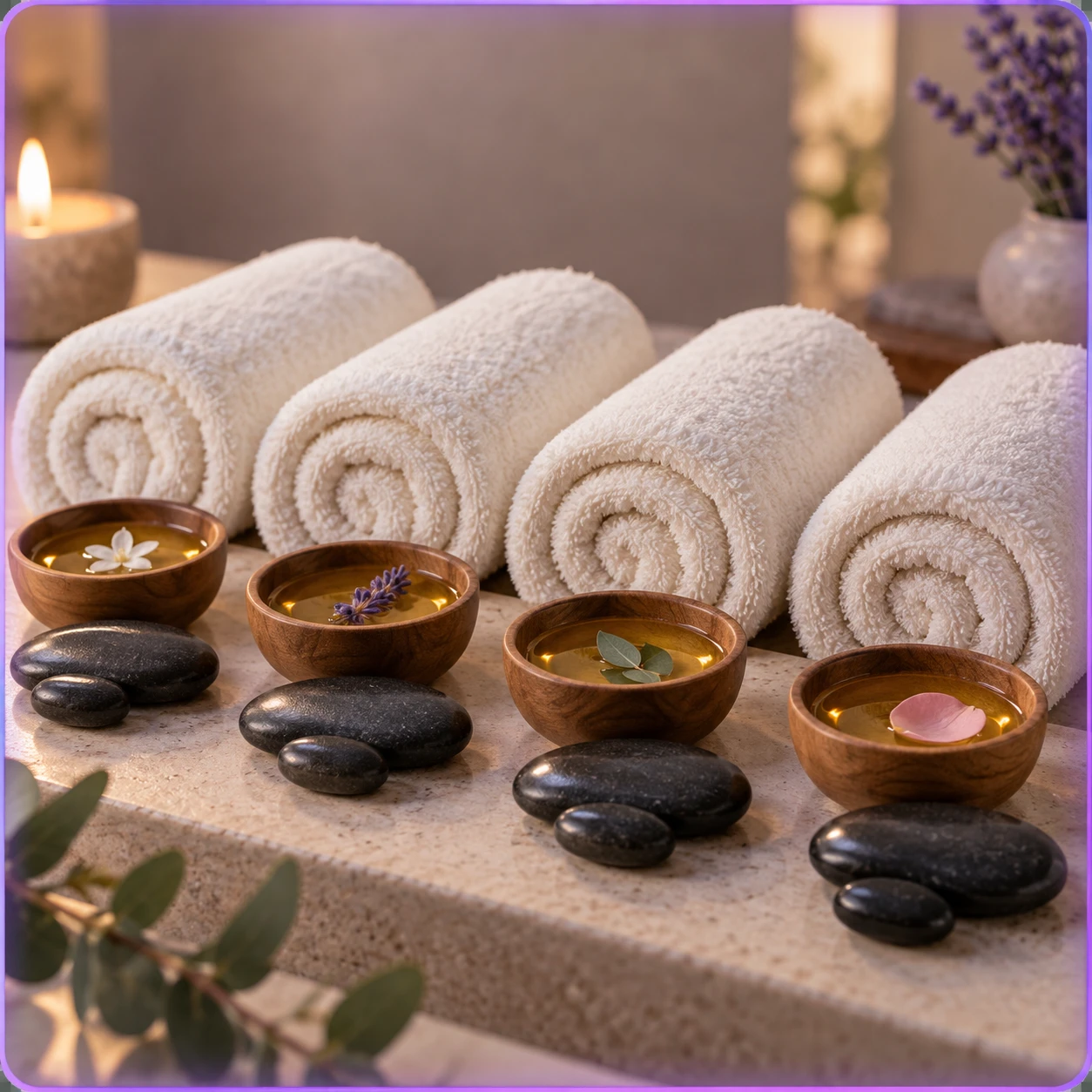 Four relaxing massage sessions