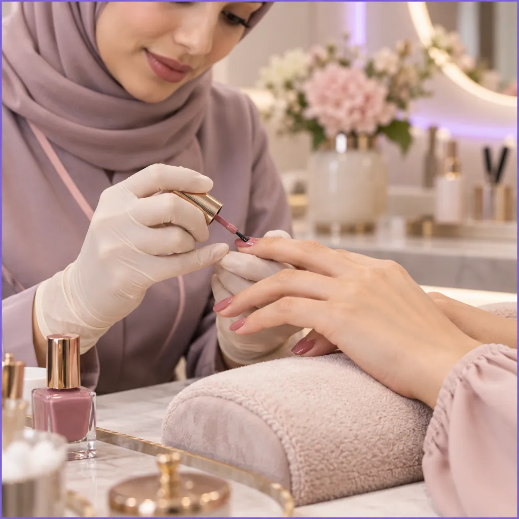 لون اظافر يدين